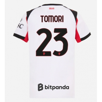 Billige Fotballdrakt AC Milan Fikayo Tomori #23 Replika Bortedrakt Dame 2025-26 Kortermet